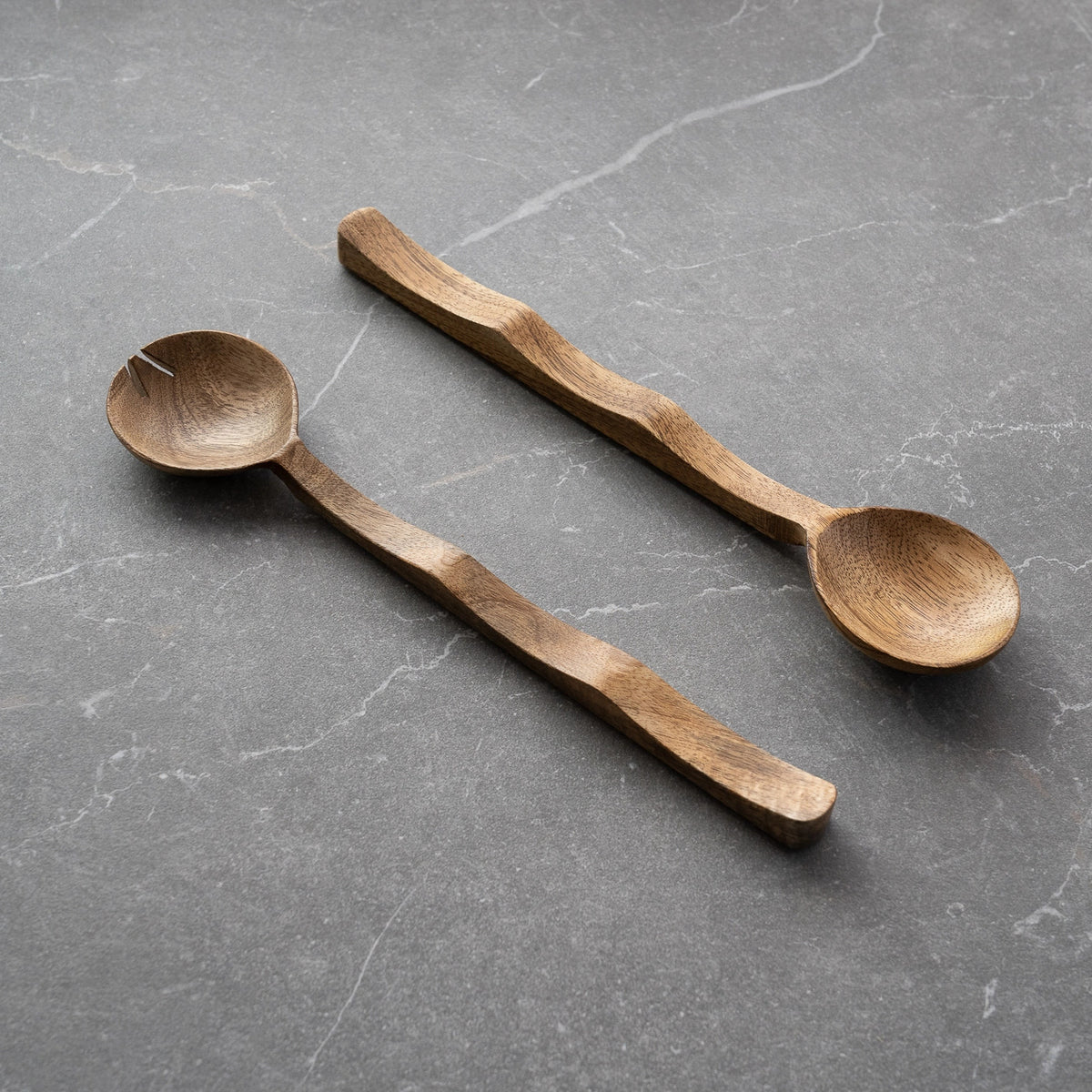 Mango Wood Salad Servers, Set of 2