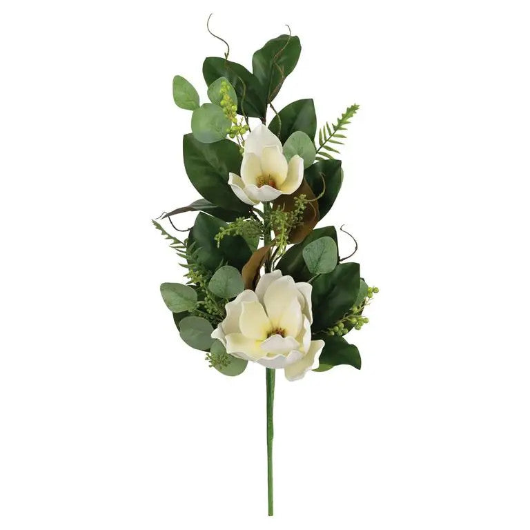 Magnolia & Fern Spray 28"