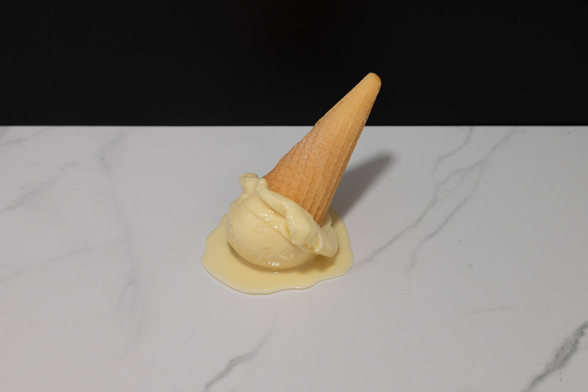Fake Melting Vanilla Ice Cream Cone