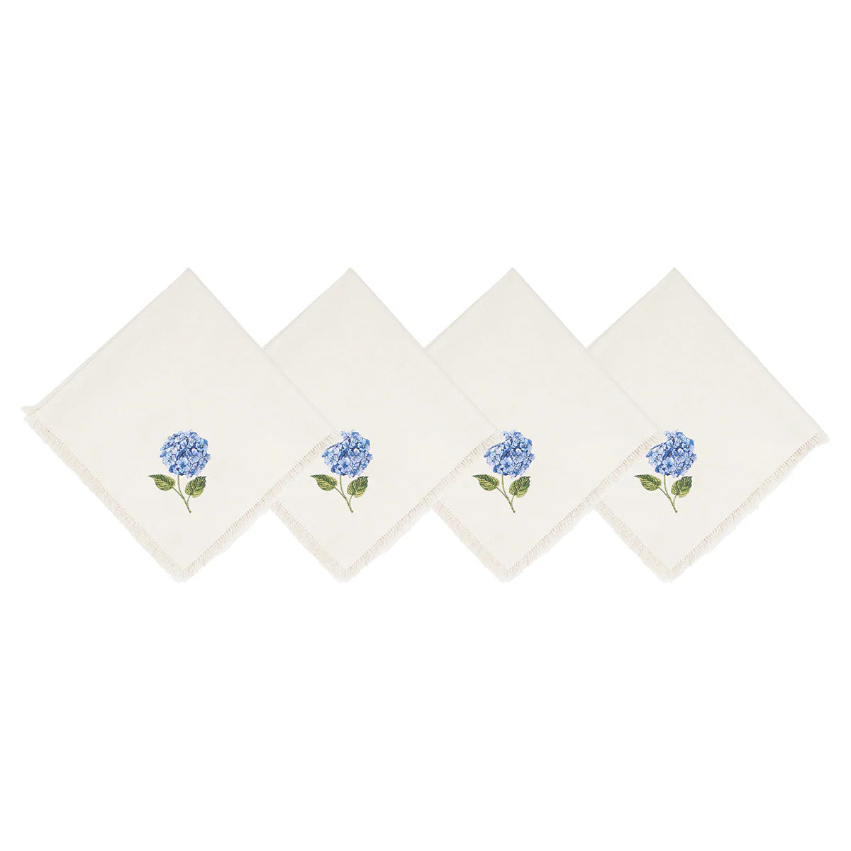 Summer Hydrangea Floral Napkin Set of 4