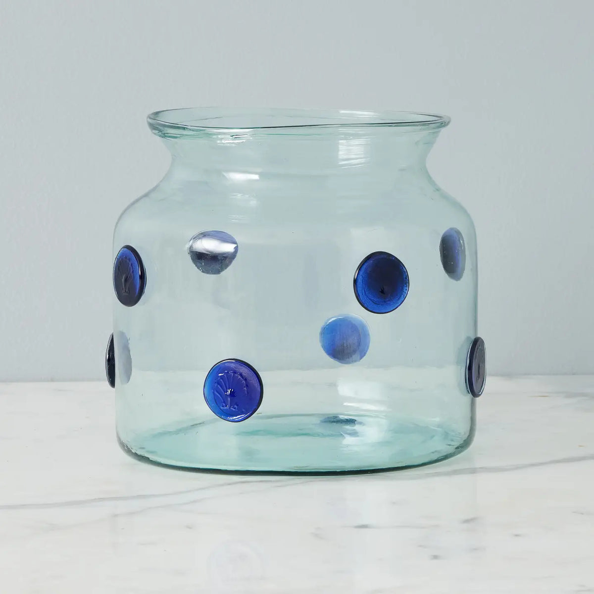 Seashell Sealed Flower Vase, Blue