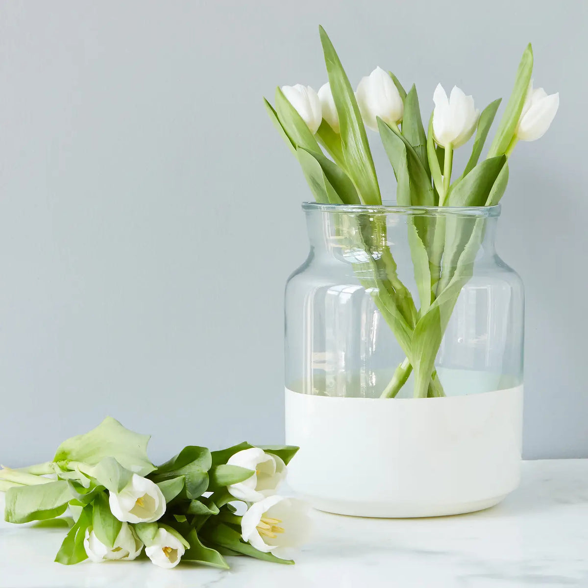 White Colorblock Mason Jar, Small
