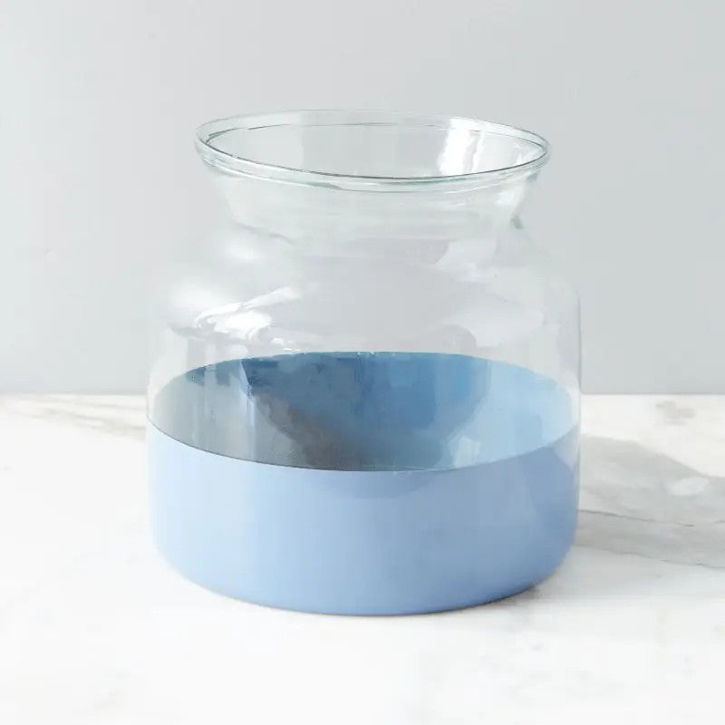 Denim Colorblock Flower Vase