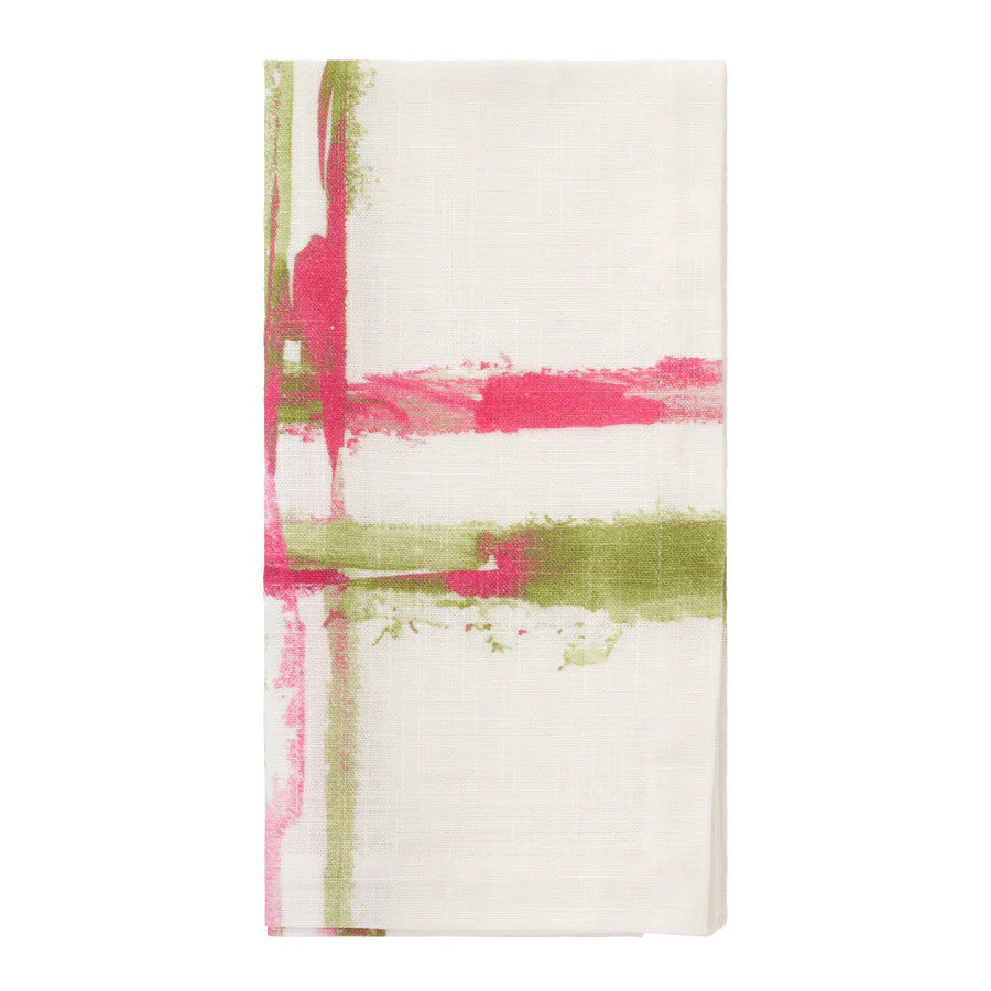 Abstract Grid Pink & Green