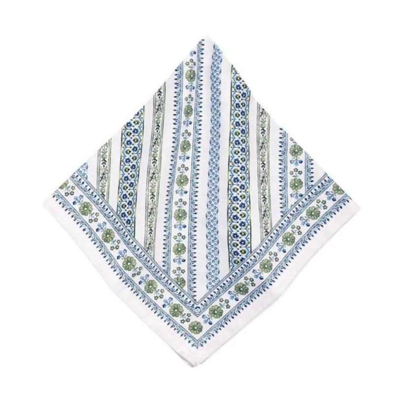 Seville Stripe Napkin - Green