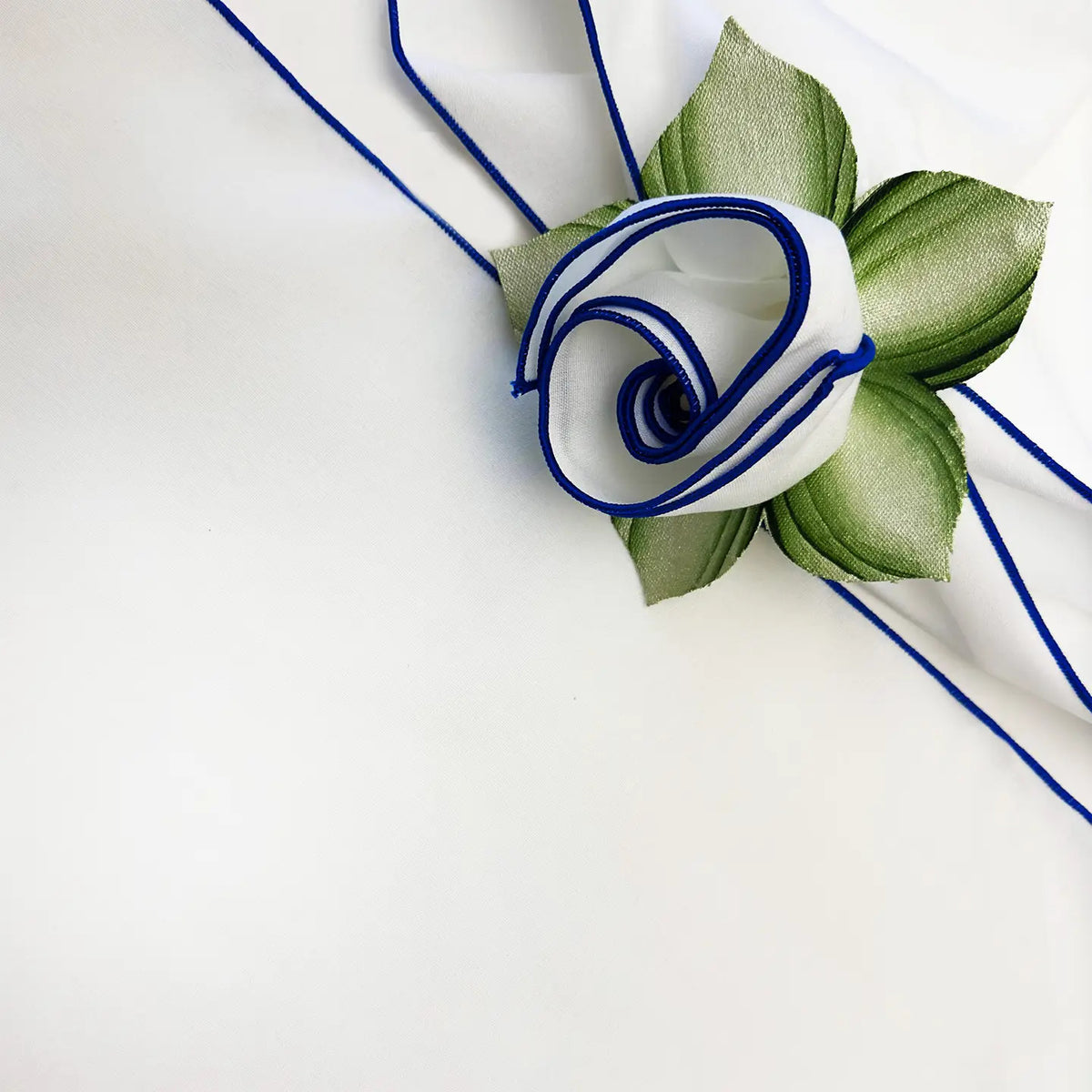 White with Royal Blue Trim