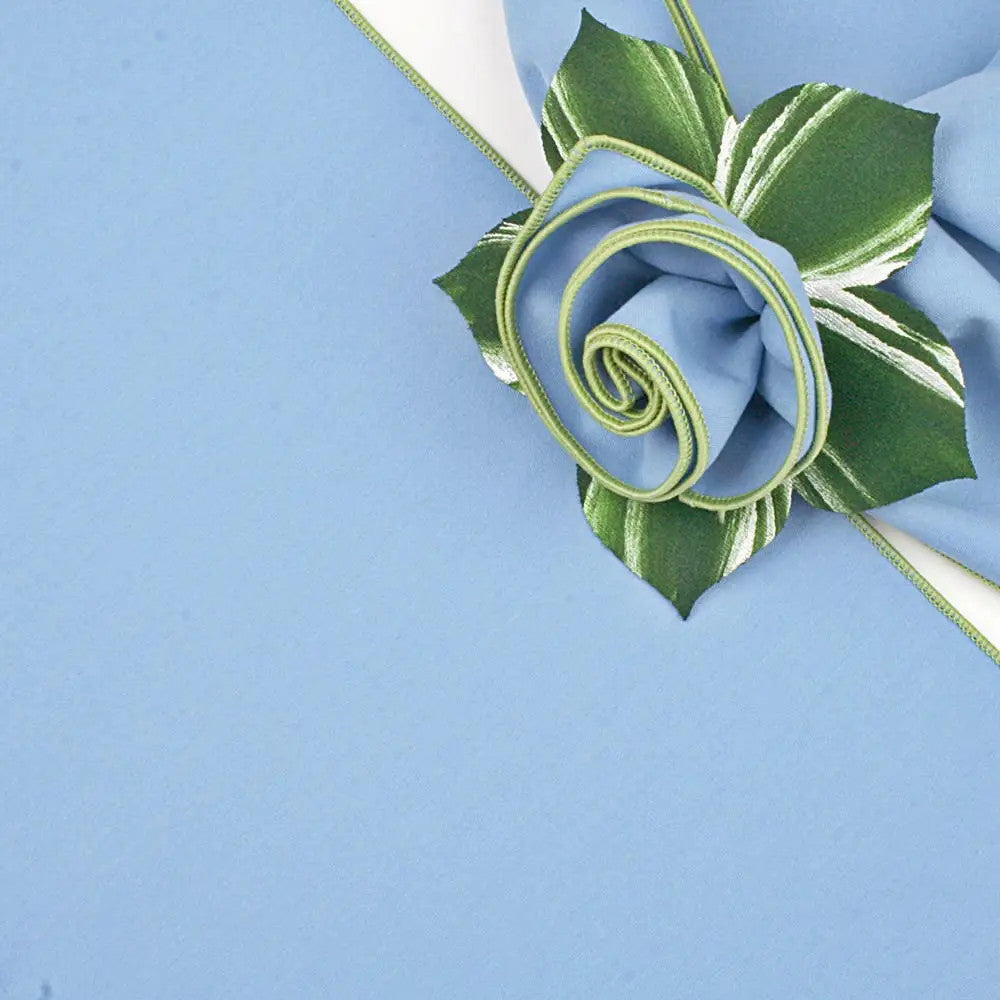 Light Blue with Honeydew Green Trim Napkin