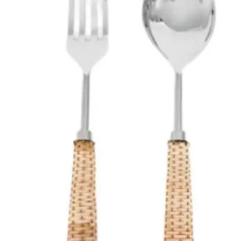 Basketweave Serving Utensil Set