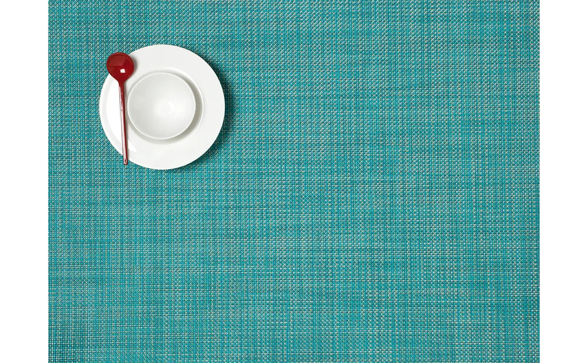 SAMPLE MINI BASKET TABLE MAT 14X19 TURQUOISE