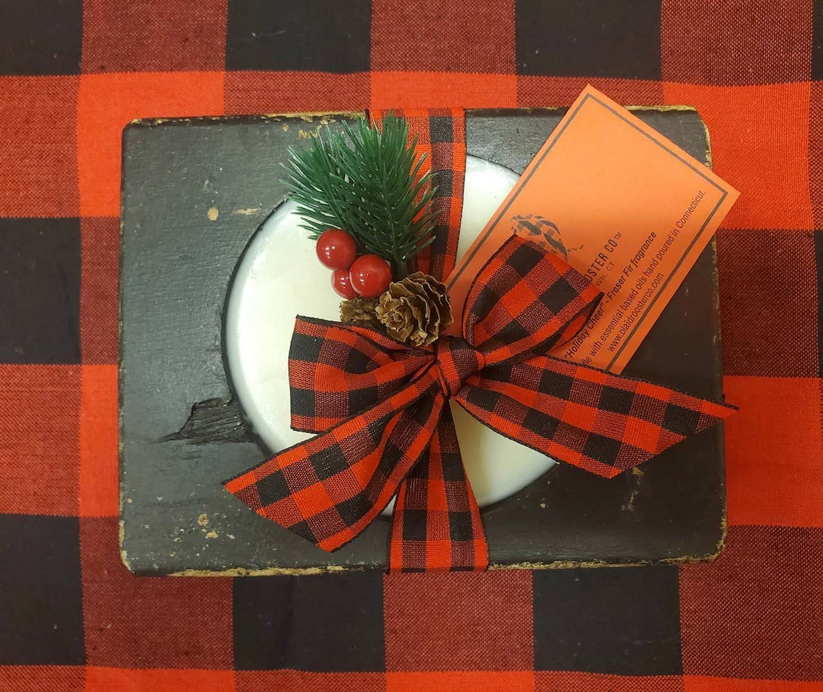HOLIDAY Wood Cheese Mold Soy Candle