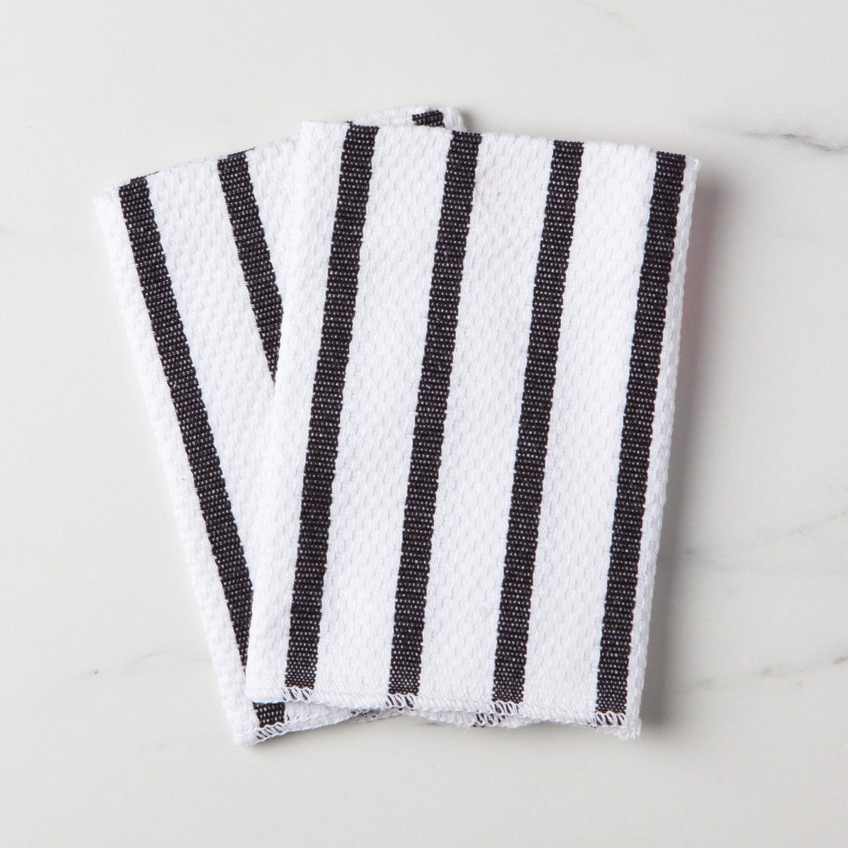 Basketweave Black Dishcloths Set of 2