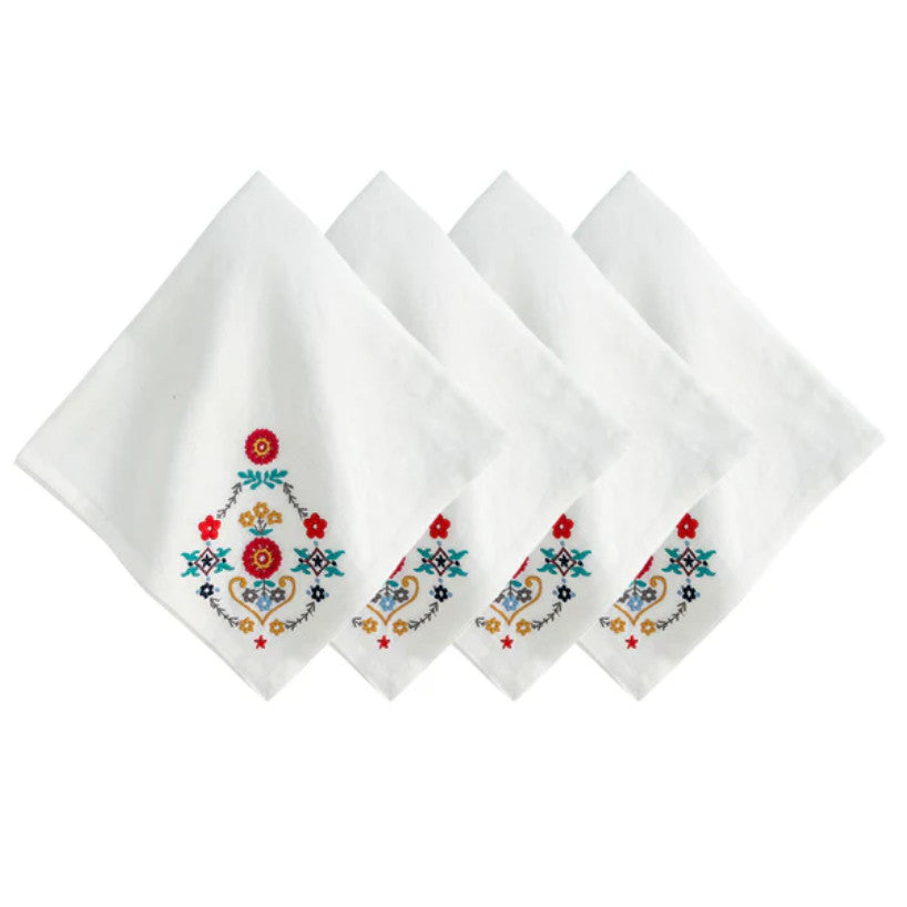 Heidi Embroidered Napkin Set/4 - Multi