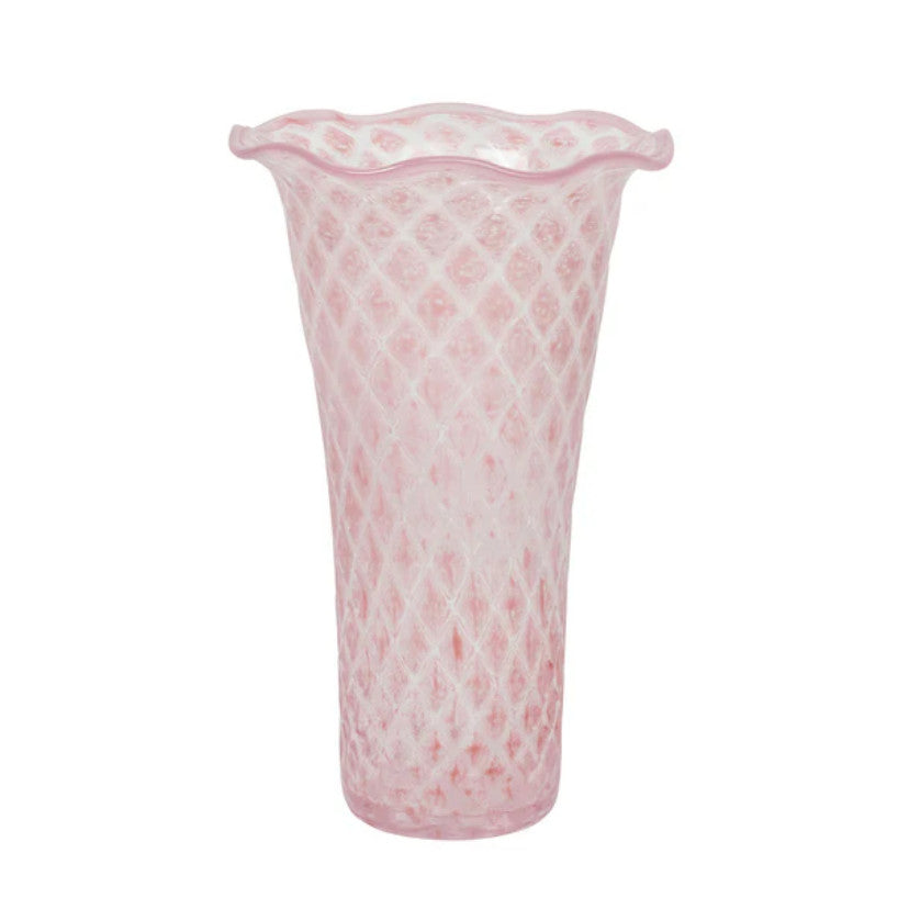 Trellis 9" Flared Vase - Blush