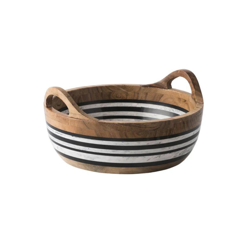 Stonewood Stripe 11" Round Handled Bowl