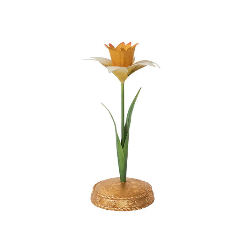Meadow Walk Daffodil 9" Candlestick - Yellow