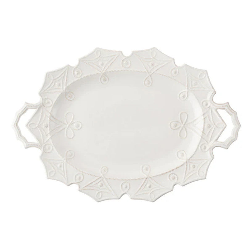 Jardins du Monde 25" Platter - Whitewash