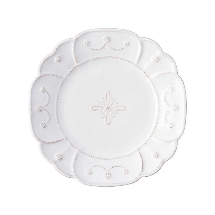 Jardins du Monde Dessert/Salad Plate - Whitewash