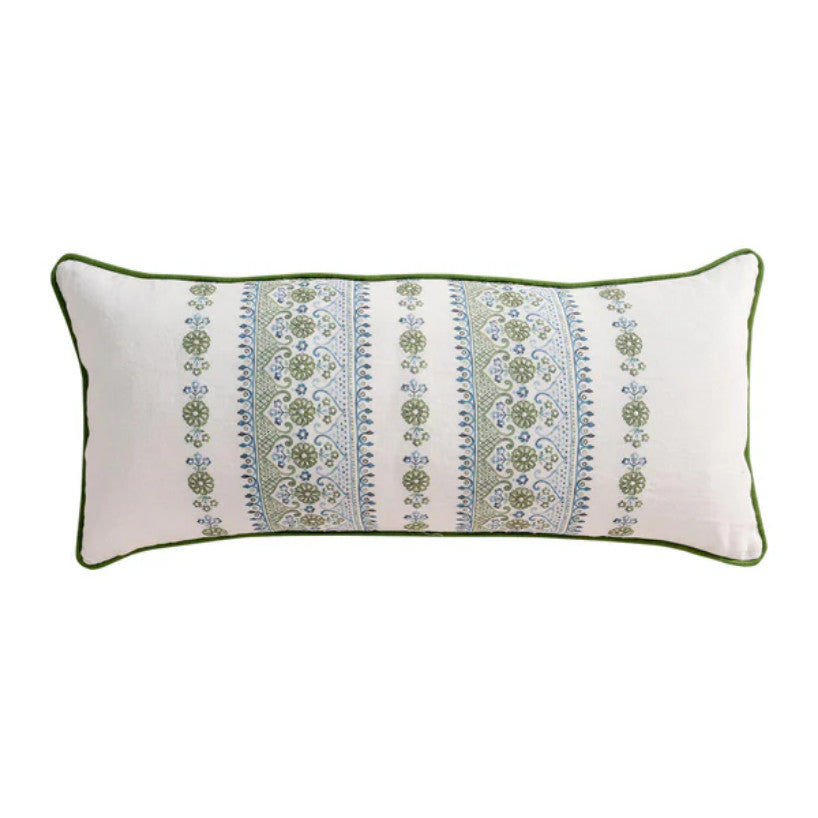 Seville Stripe 11" x 27" Pillow - Green