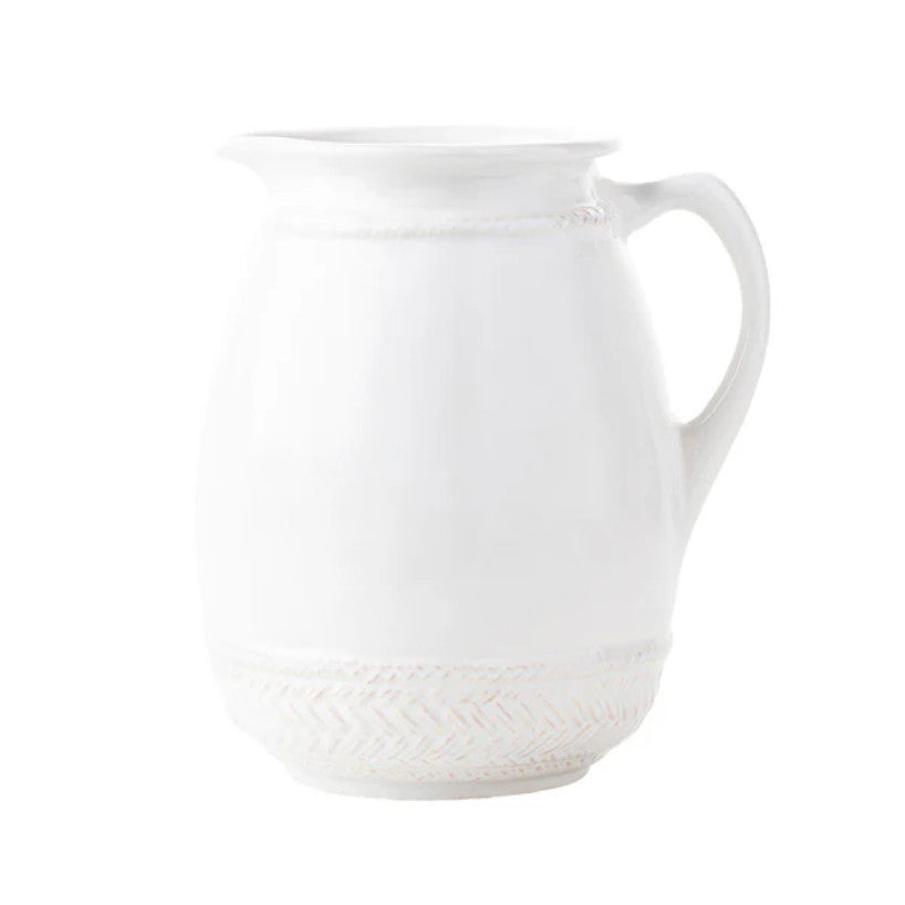 Le Panier Ceramic Pitcher - Whitewash