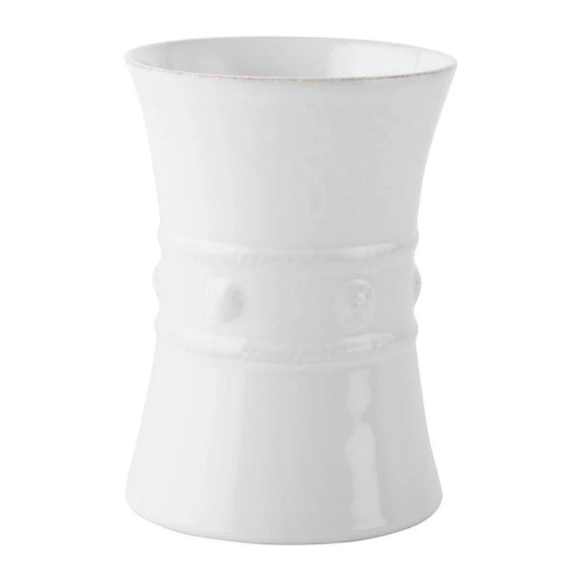 Berry & Thread Utensil Crock/Wine Cooler - Whitewash