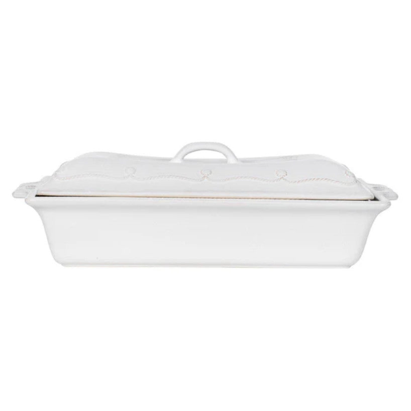 Berry & Thread 13" Rectangular Baker with Lid - Whitewash