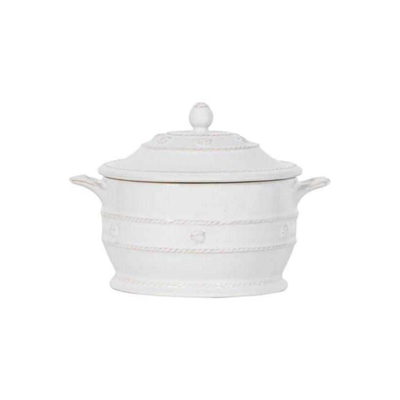 Berry & Thread Mini Cocotte with Lid - Whitewash