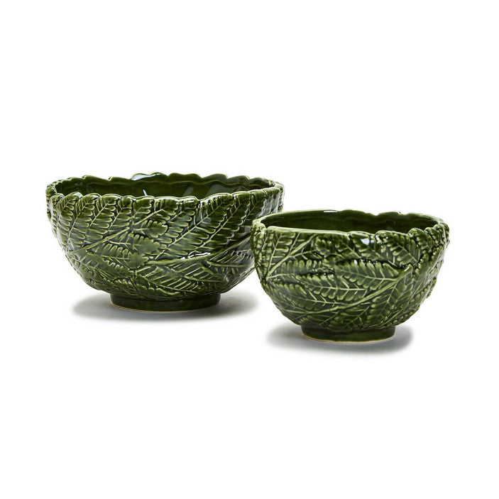 Fern Leaf Bowl Set of 2-Ceramic