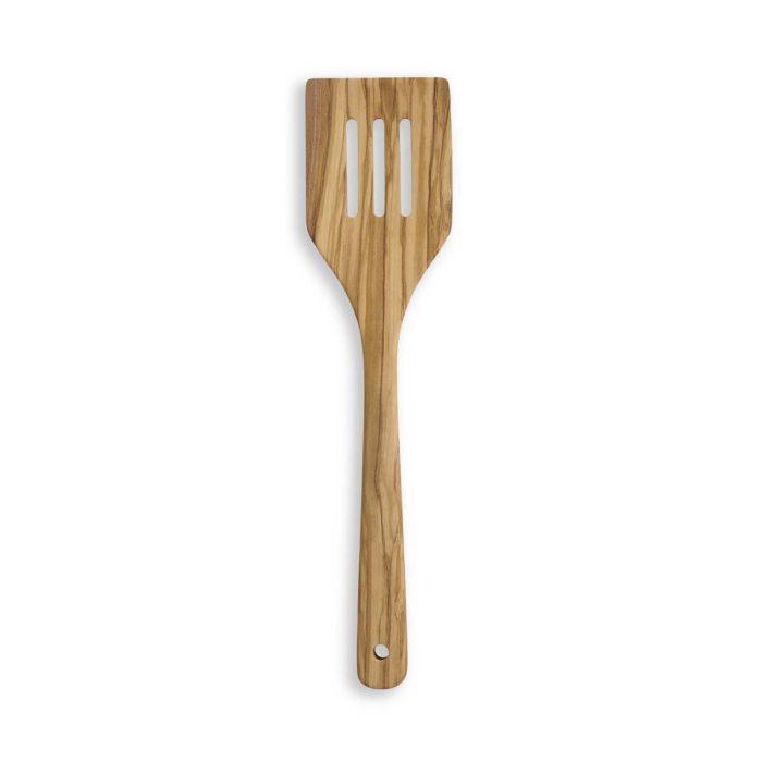 Italian Olivewood Slotted Turner, 12 inch