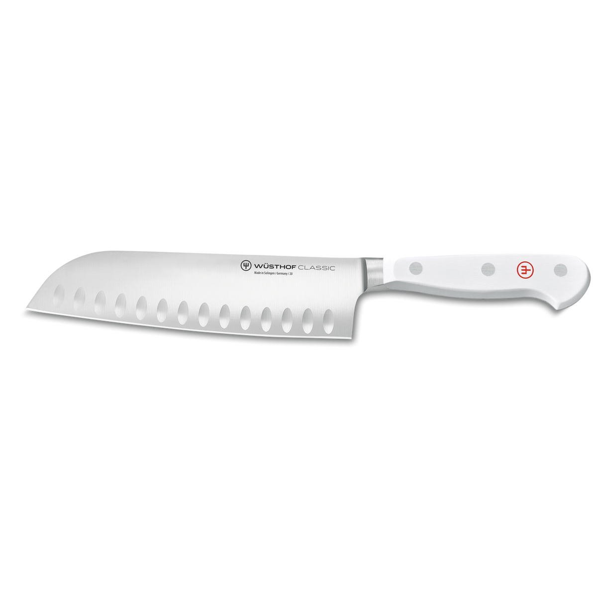 Wusthof Classic 6-Piece Knife Block Set with Santoku — White