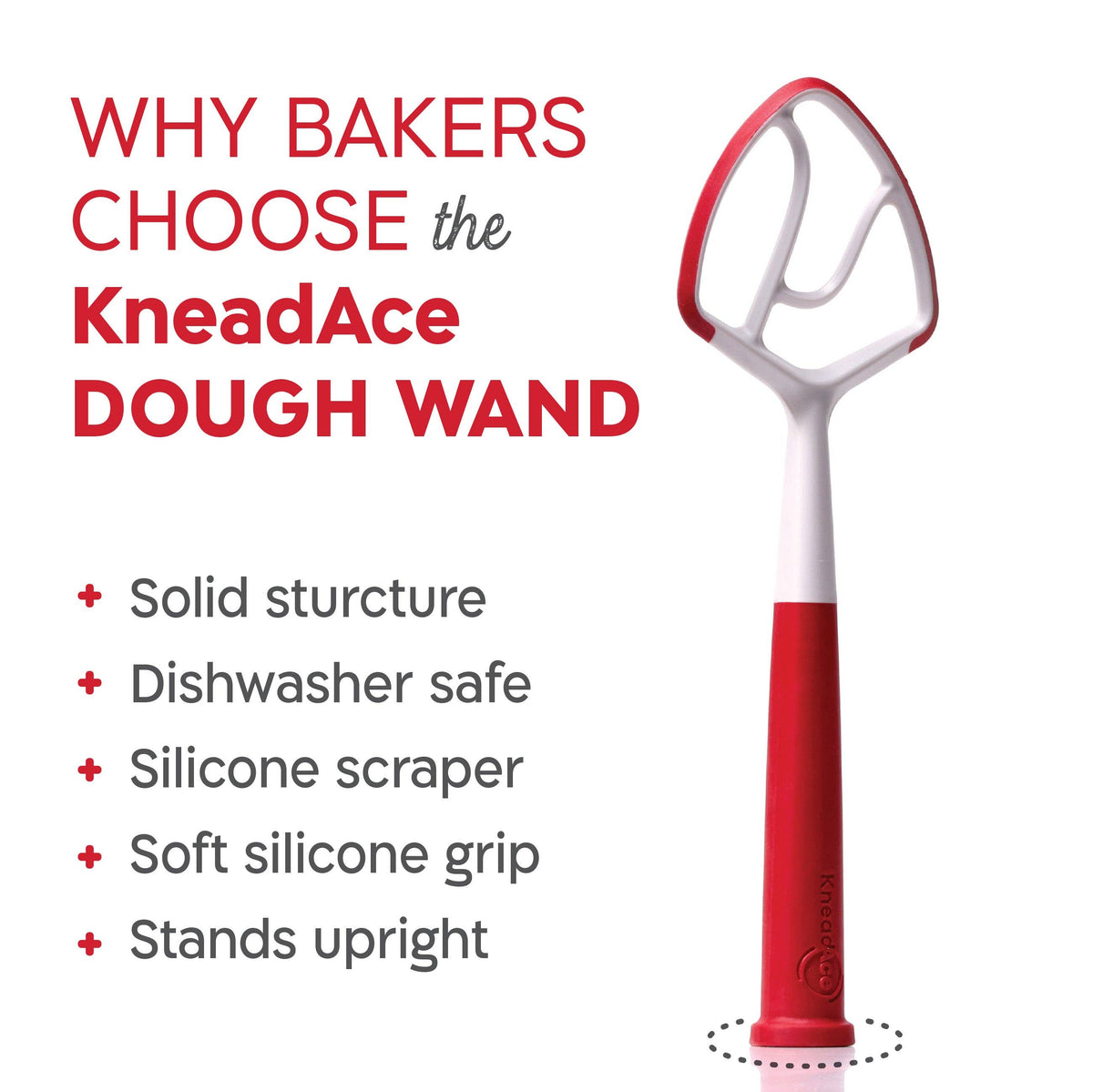 KneadAce® Dough Wand, Danish Dough Whisk