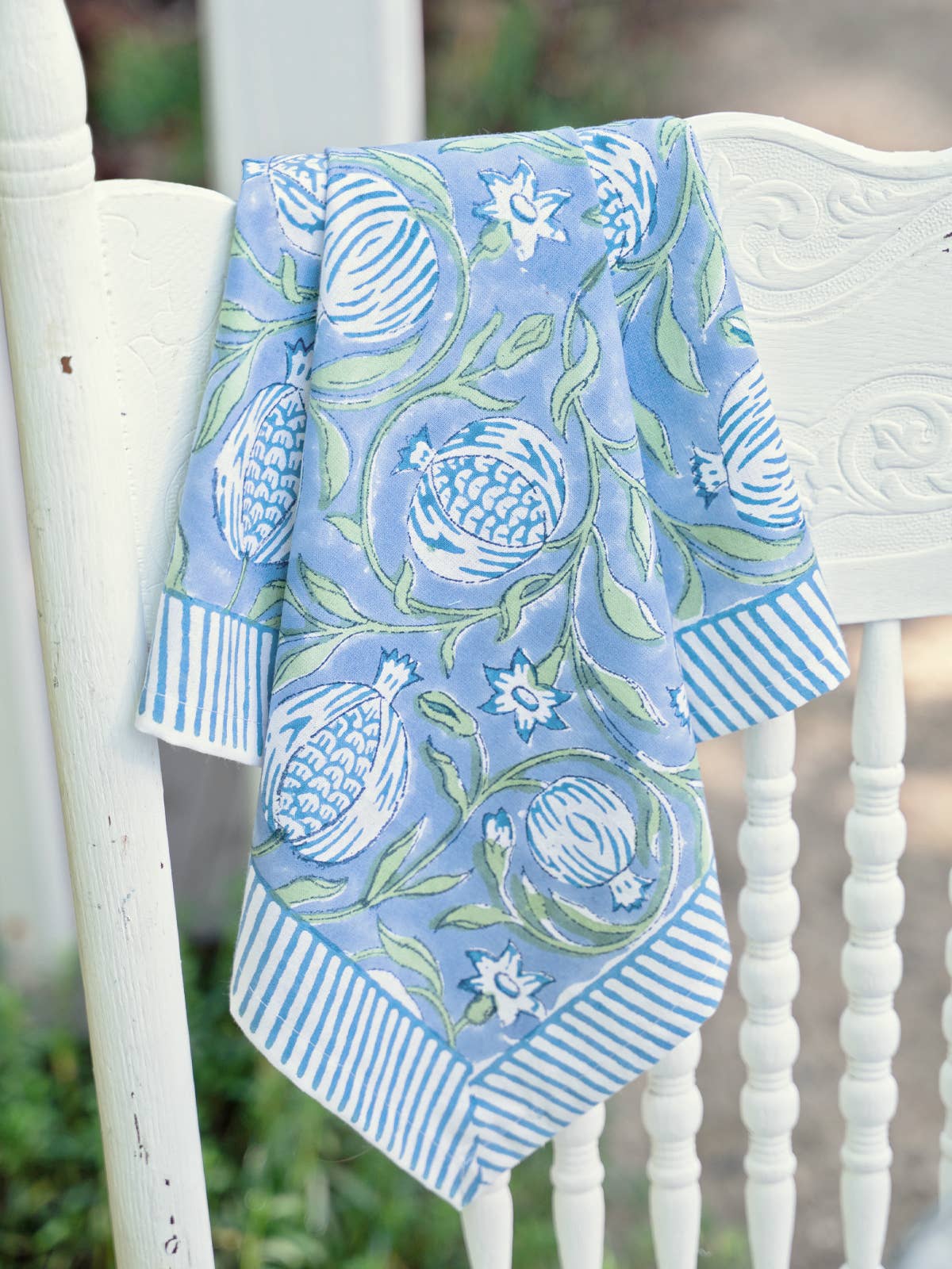 Pretty Pomegranate Napkin Set of 4 - Blue