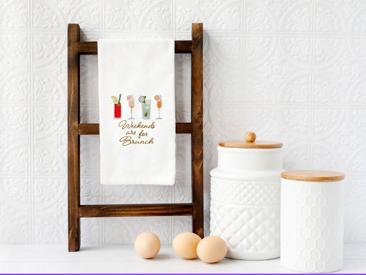 Weekends Are For Brunch Tea Towel