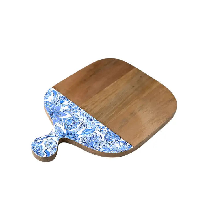 Blue and Green Floral 12"x16" Cutting/Serving Board