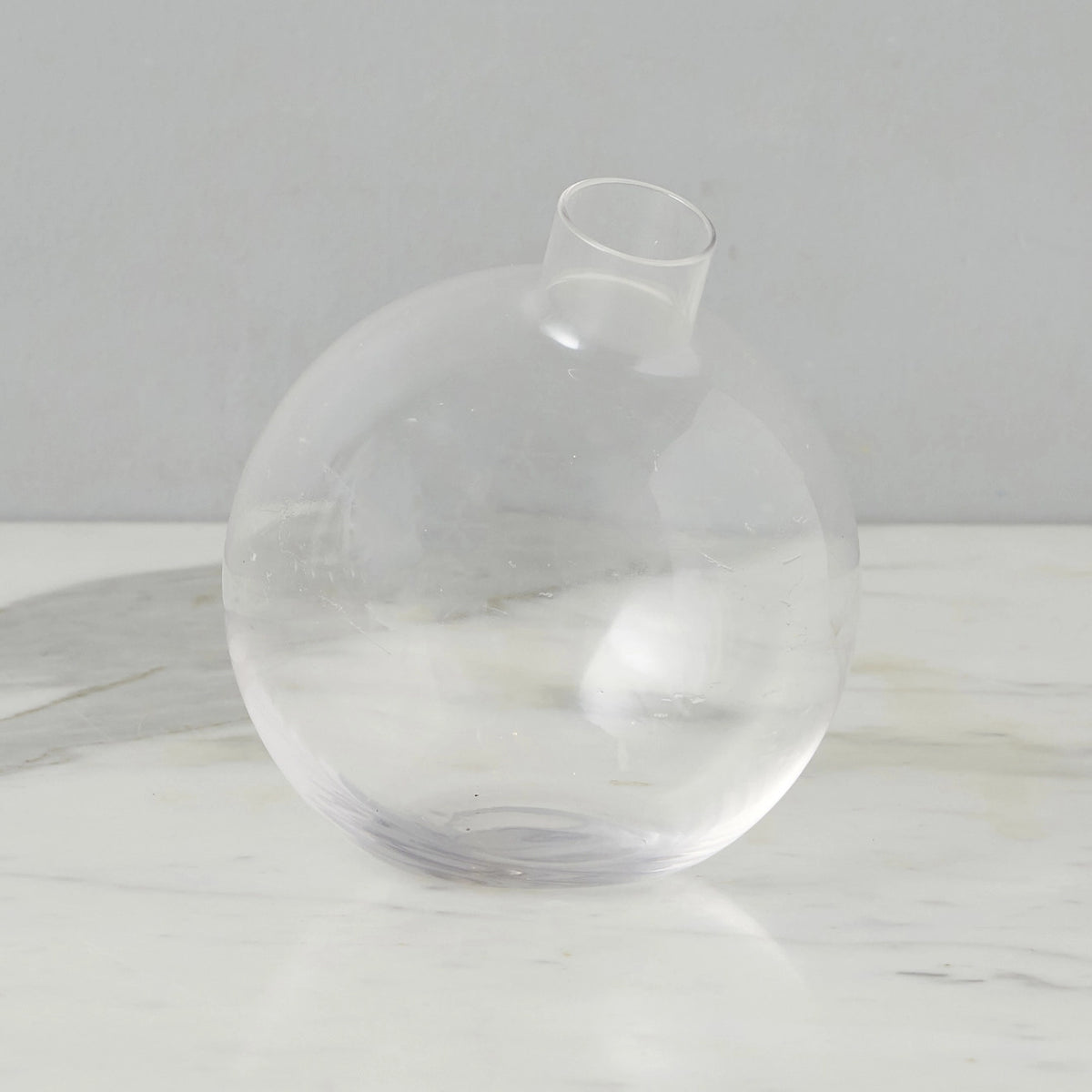 Glass Sphere Bud Vase, Clear