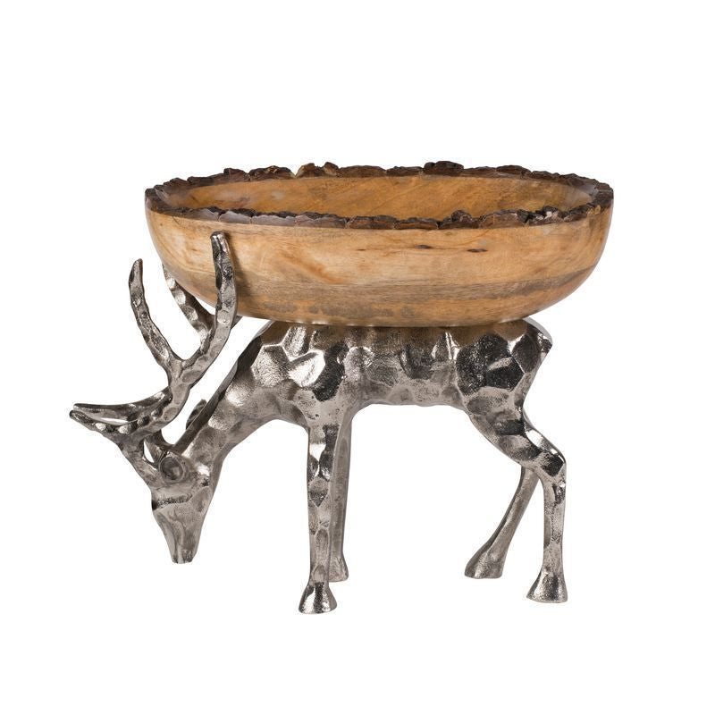 Woodgrove Stag Centerpiece Wood Bowl