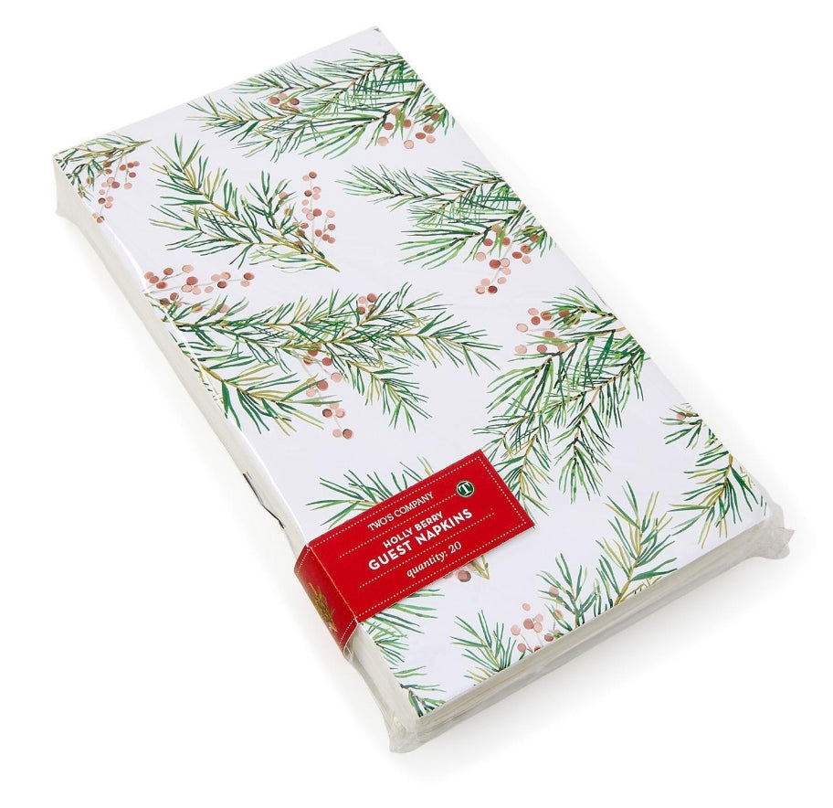 Pine Berry 3-Ply Paper Dinner Napkin / Guest Towel (includes 20 napkins)