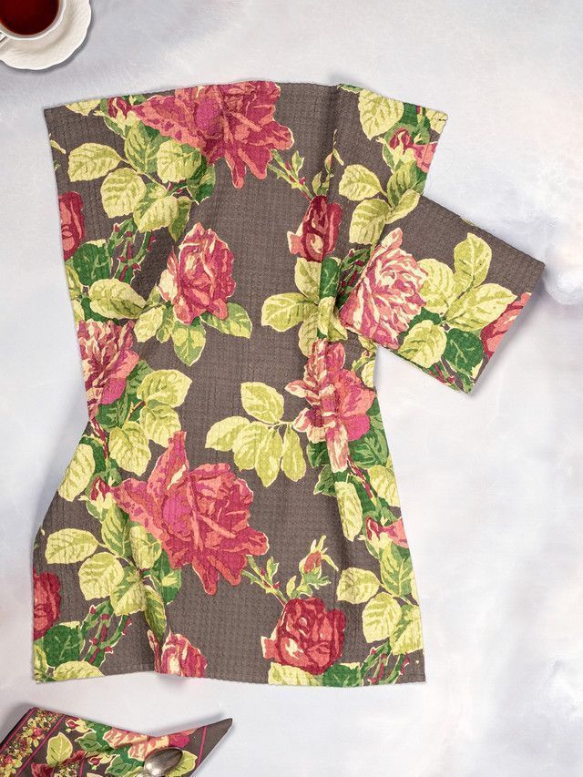 Austen Rose Tea Towel - Mocha