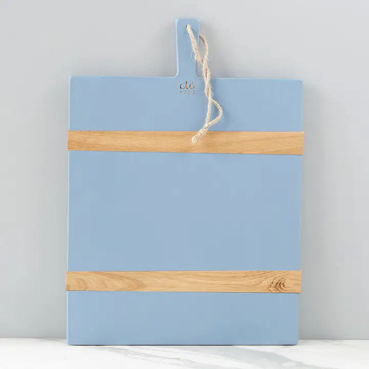 Mod Charcuterie Cheese Board, Medium Rectangle, Denim Blue