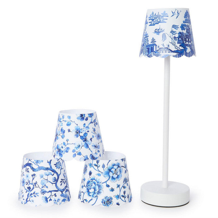 Chinoiserie Paper Shade Cover-Set of 2 Asst'd