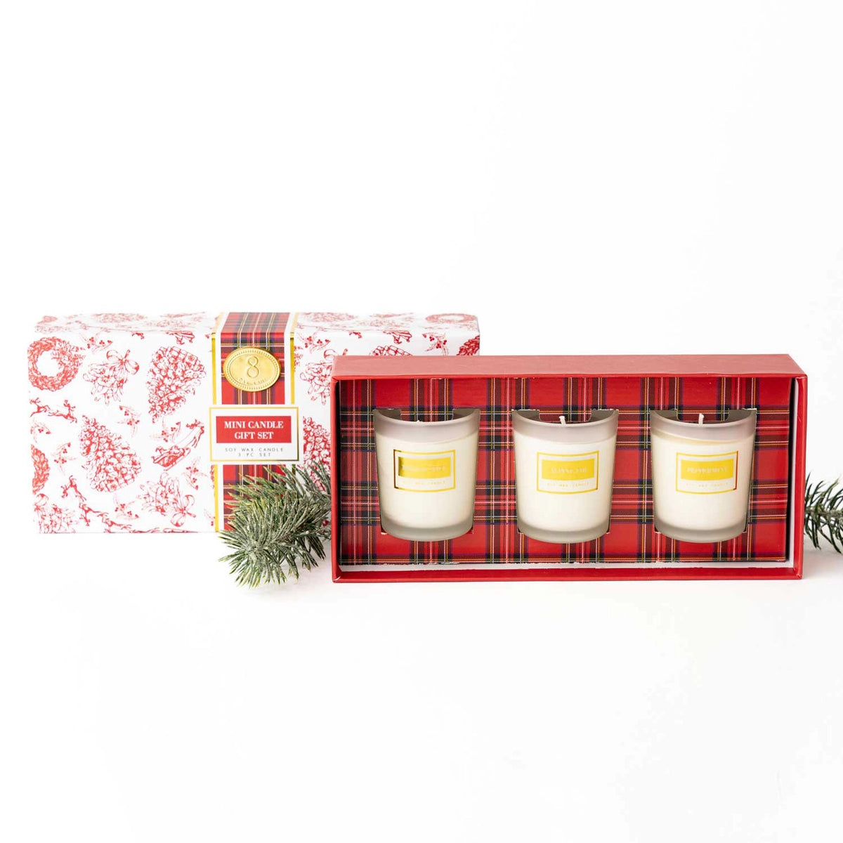 Festive Spice 3 Piece Assorted Candle Boxed Set