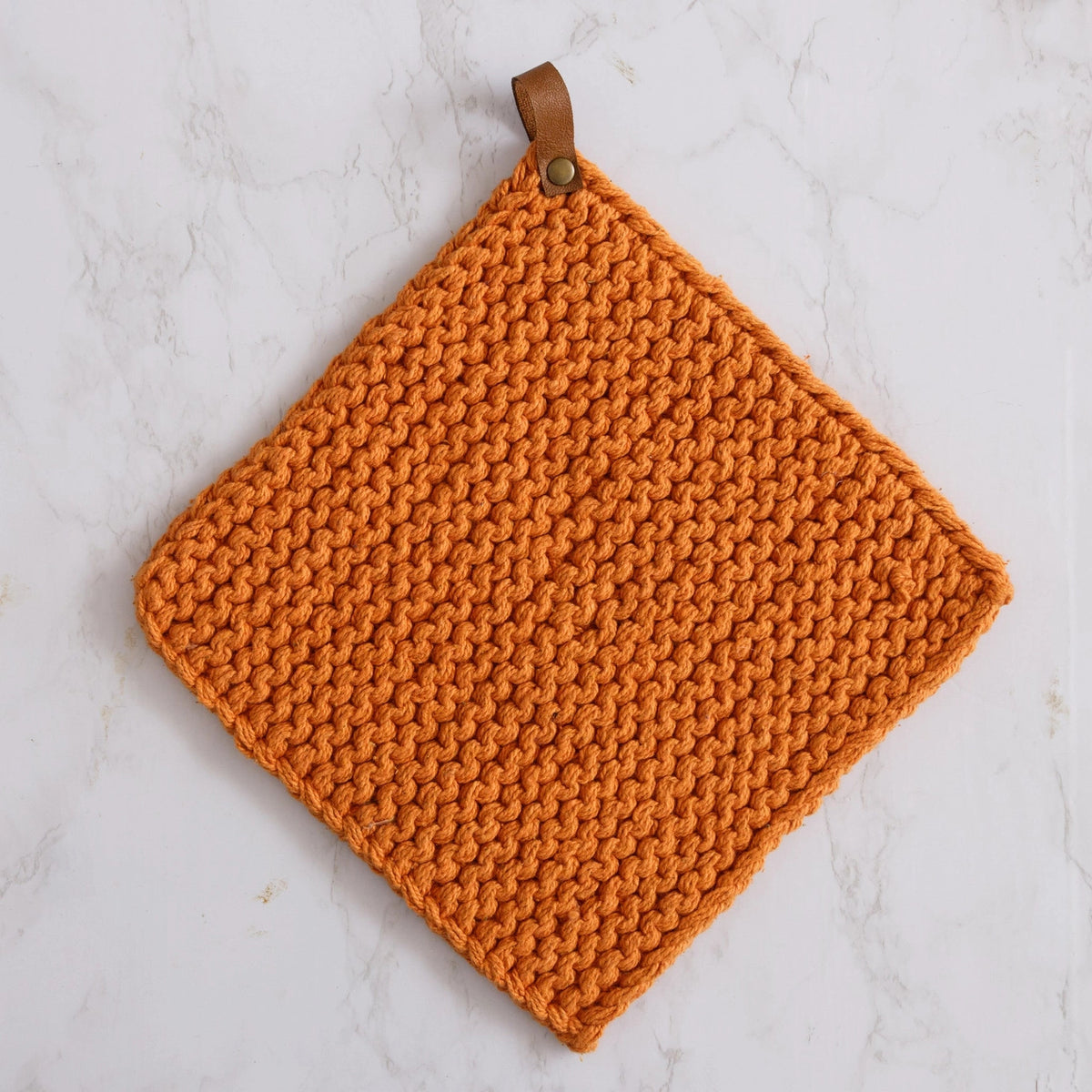 Knitted Pot Holder - Rust (Pk/02)