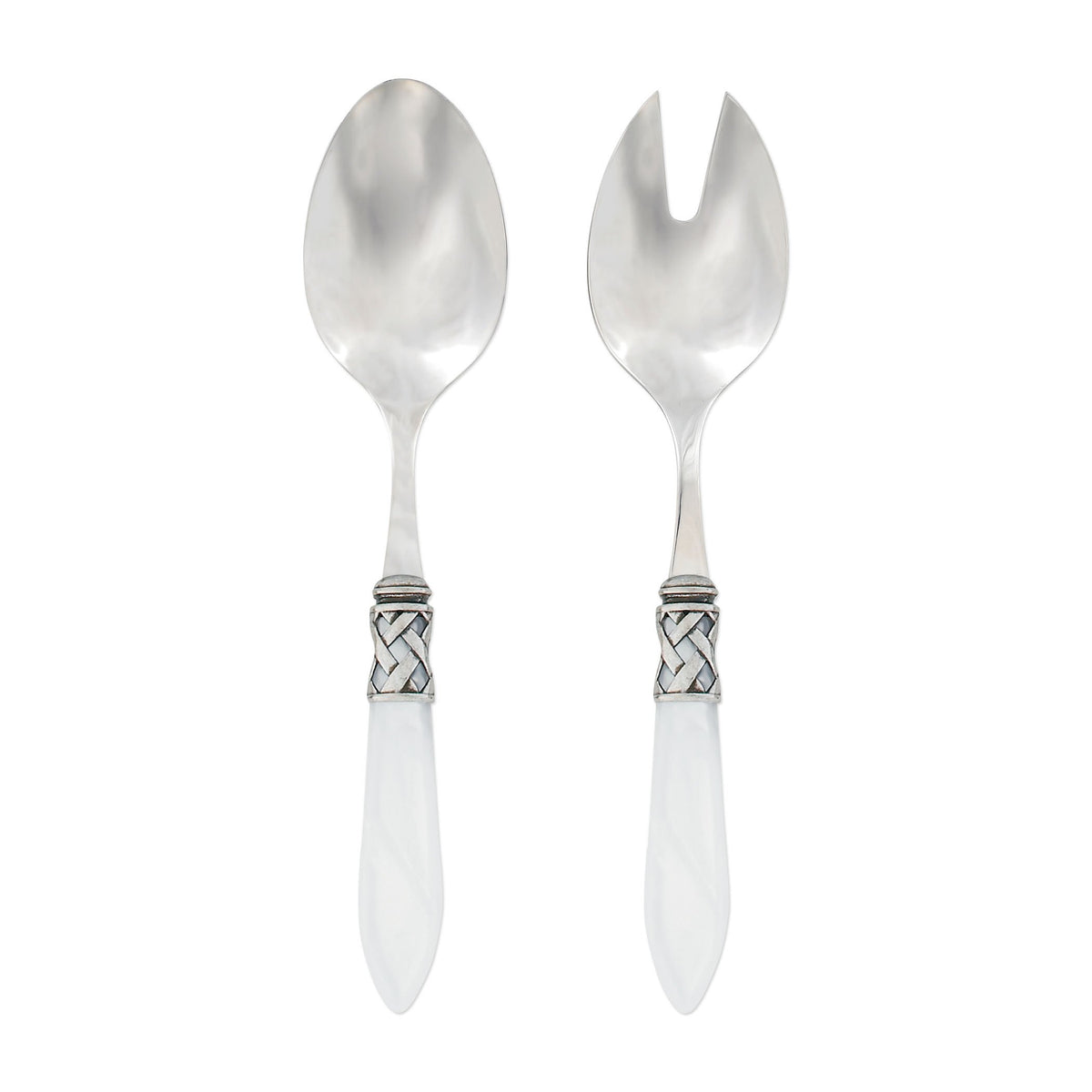 Aladdin Antique White Salad Server Set