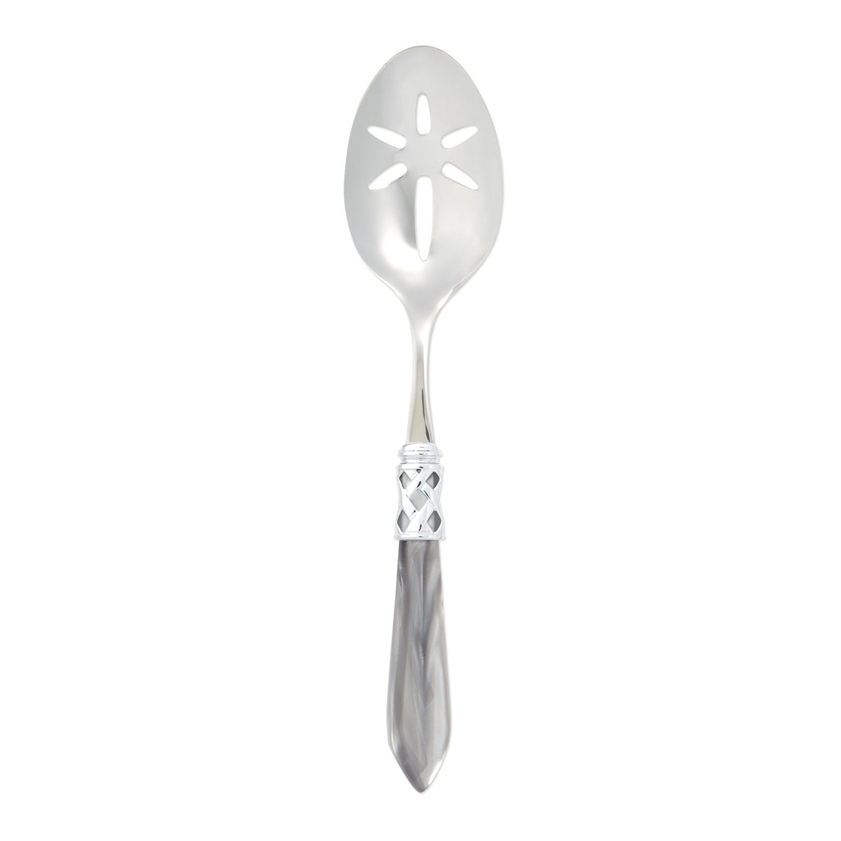 Aladdin Brilliant Light Gray Slotted Serving Spoon