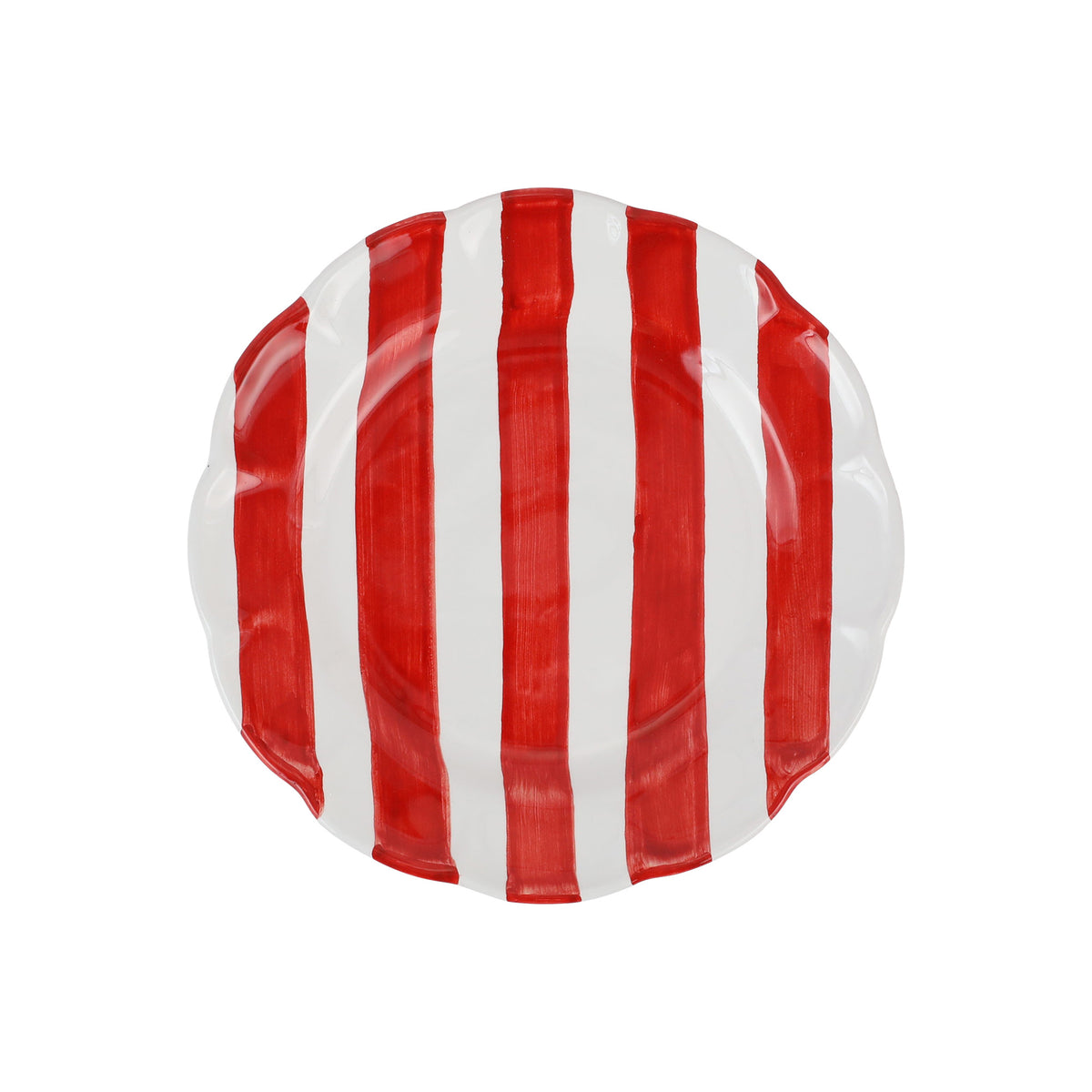 Amalfitana Red Stripe Salad Plate
