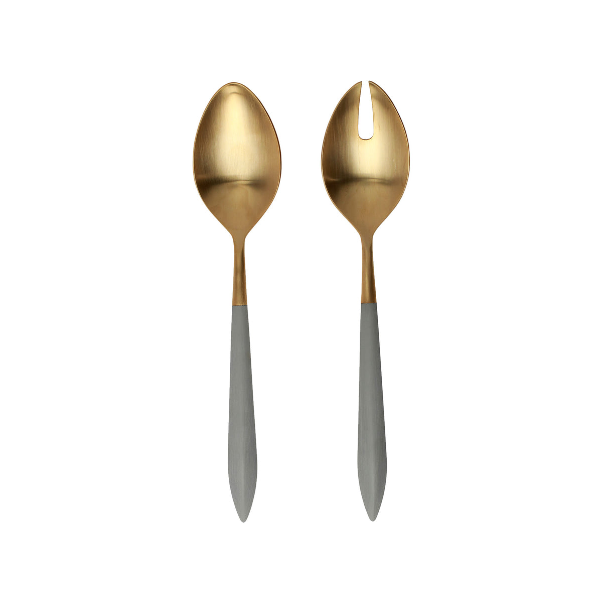 Ares Oro & Light Gray Salad Serving Set
