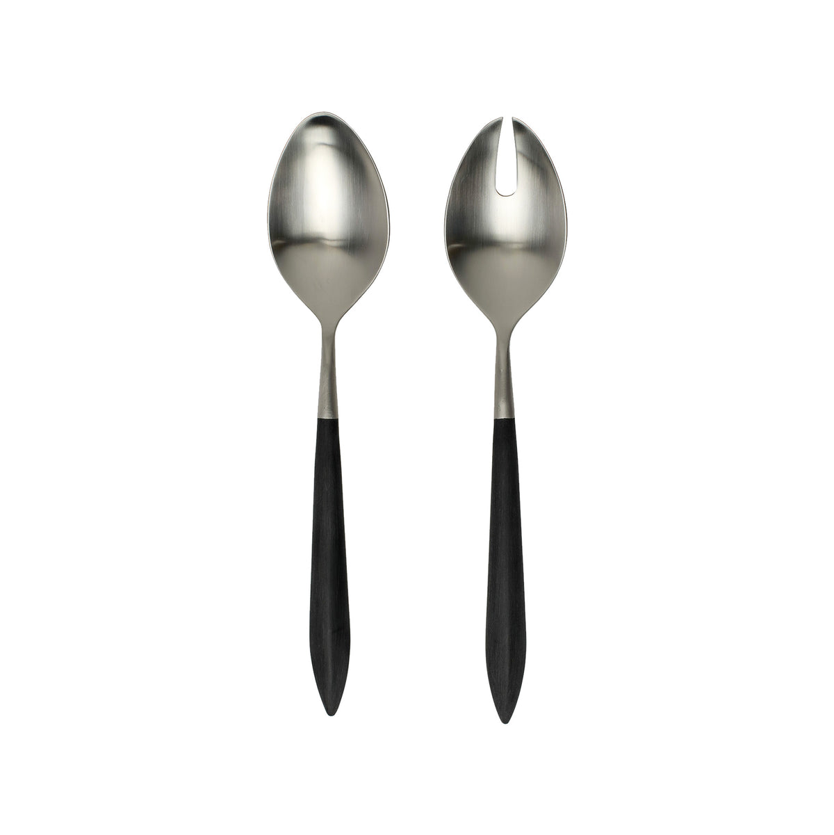 Ares Argento & Black Salad Serving Set