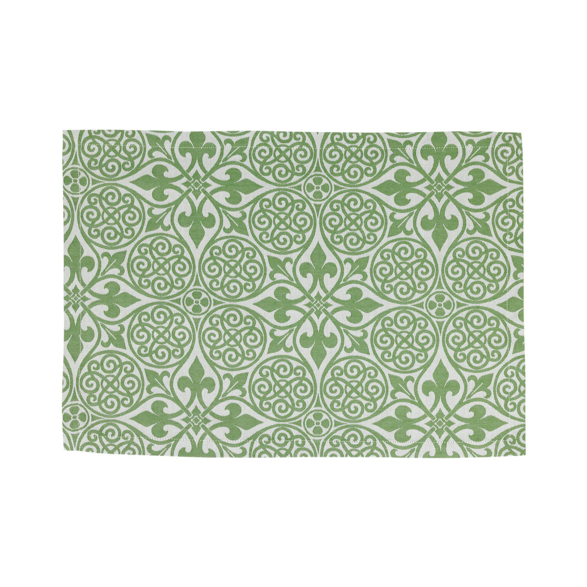 Damask Green Placemats - Set of 4