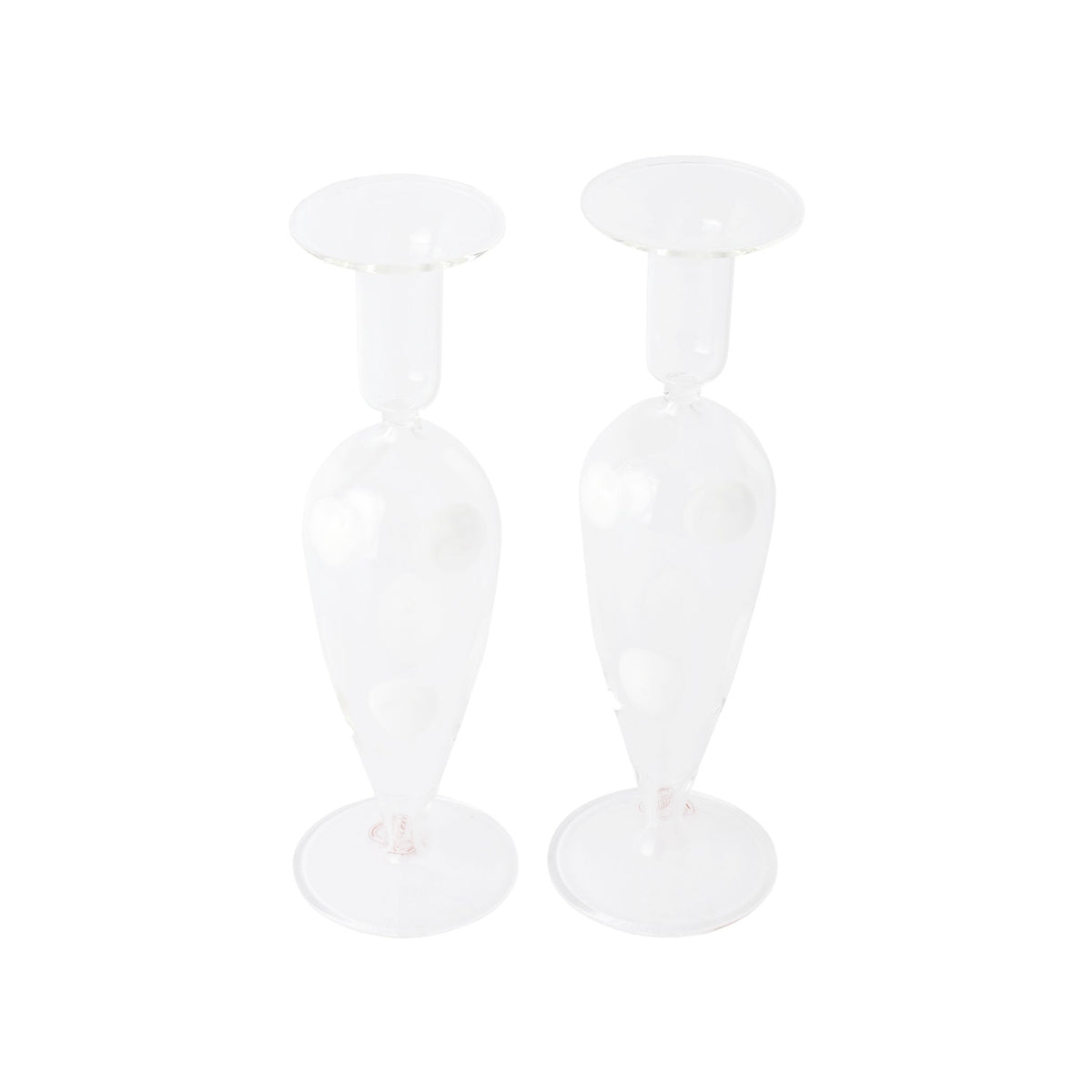 Drop White Candlesticks - Set of 2