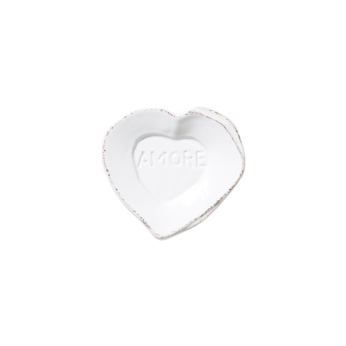 Lastra White Heart Mini Amore Plate