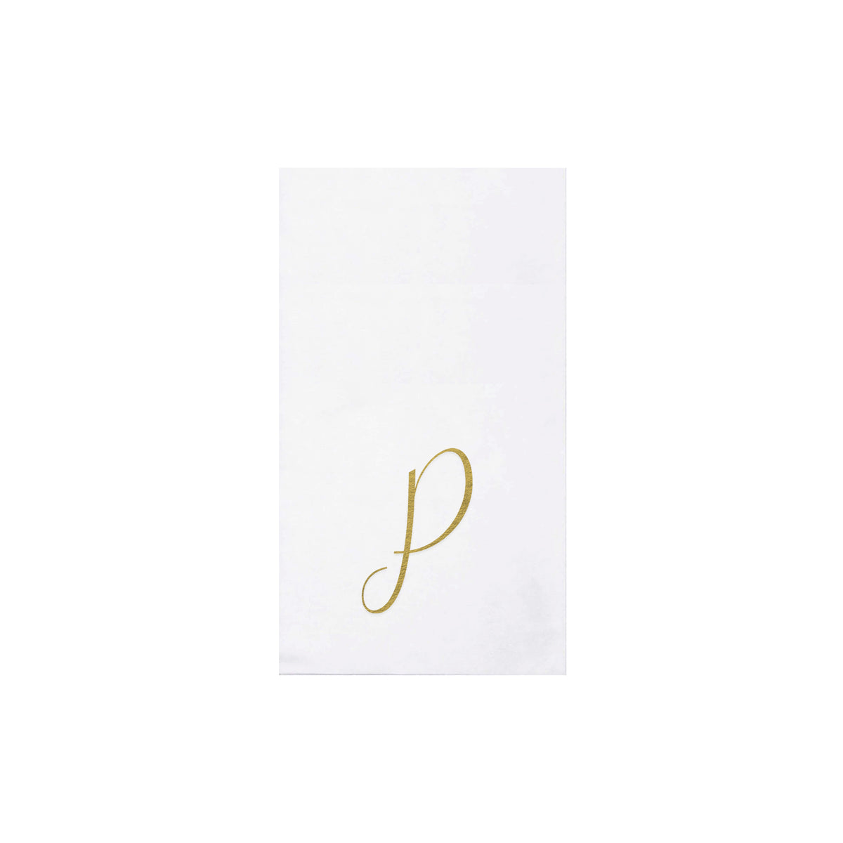 Papersoft Napkins Gold Monogram Guest Towels - P (Pack of 20)